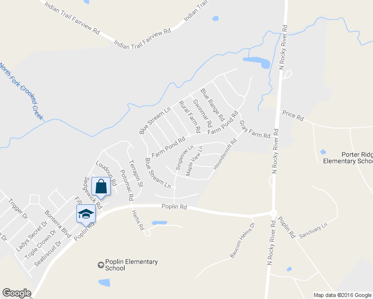 map of restaurants, bars, coffee shops, grocery stores, and more near 4014 Singletree Lane in Indian Trail