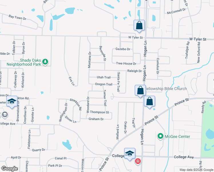 map of restaurants, bars, coffee shops, grocery stores, and more near 960 Turner Trail in Conway