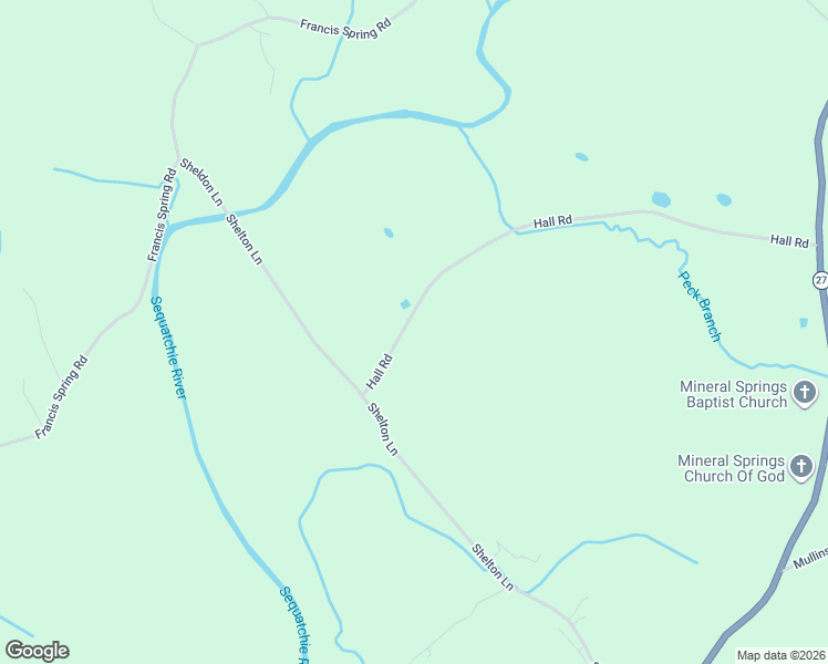 map of restaurants, bars, coffee shops, grocery stores, and more near 1115 Hall Road in Whitwell