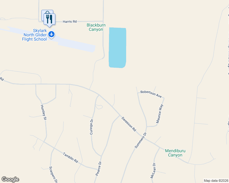 map of restaurants, bars, coffee shops, grocery stores, and more near Harbison Way in Tehachapi