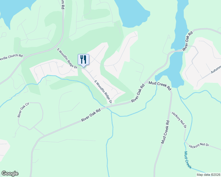 map of restaurants, bars, coffee shops, grocery stores, and more near 413 Moteverde Court in Inman