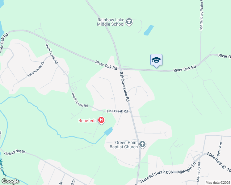 map of restaurants, bars, coffee shops, grocery stores, and more near 118 Bent Tree Drive in Inman