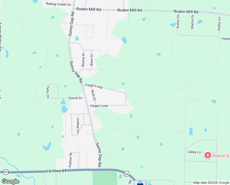 map of restaurants, bars, coffee shops, grocery stores, and more near 45 Fiegel Loop in Conway