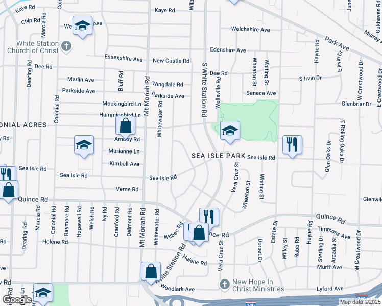 map of restaurants, bars, coffee shops, grocery stores, and more near 1378 Walton Road in Memphis