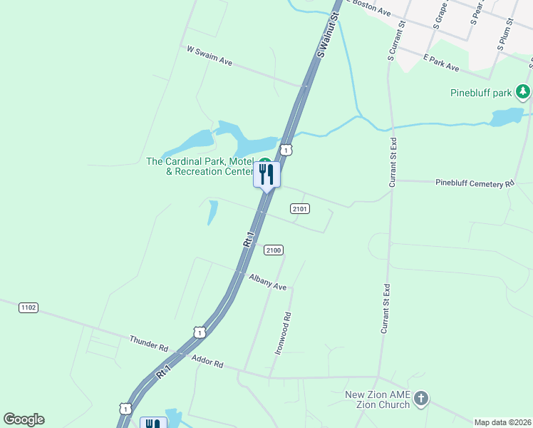 map of restaurants, bars, coffee shops, grocery stores, and more near 41311 U.S. 1 in Aberdeen