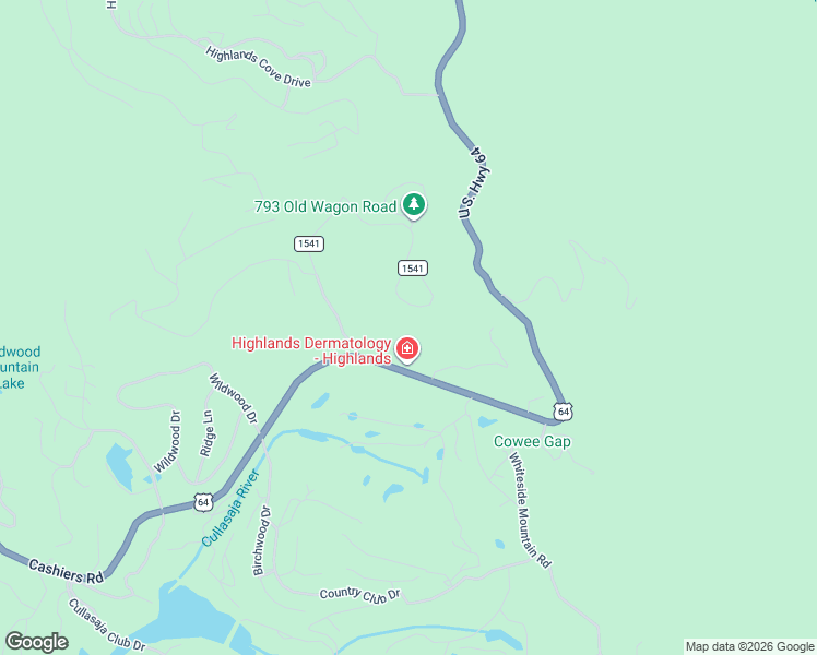 map of restaurants, bars, coffee shops, grocery stores, and more near 807 Eastover Road in Highlands