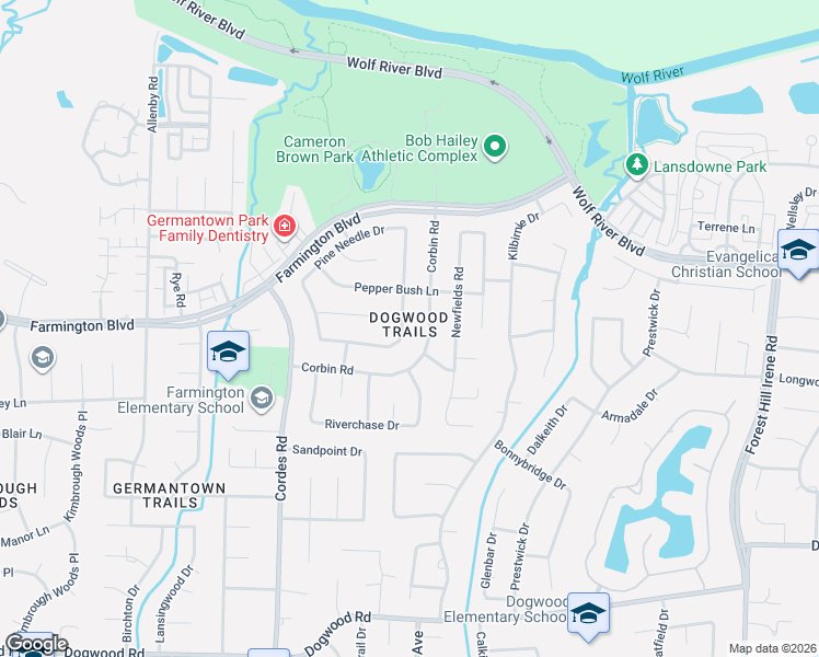 map of restaurants, bars, coffee shops, grocery stores, and more near 1936 Alder Branch Lane in Germantown