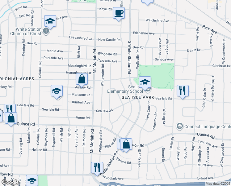 map of restaurants, bars, coffee shops, grocery stores, and more near 1322 Walton Road in Memphis