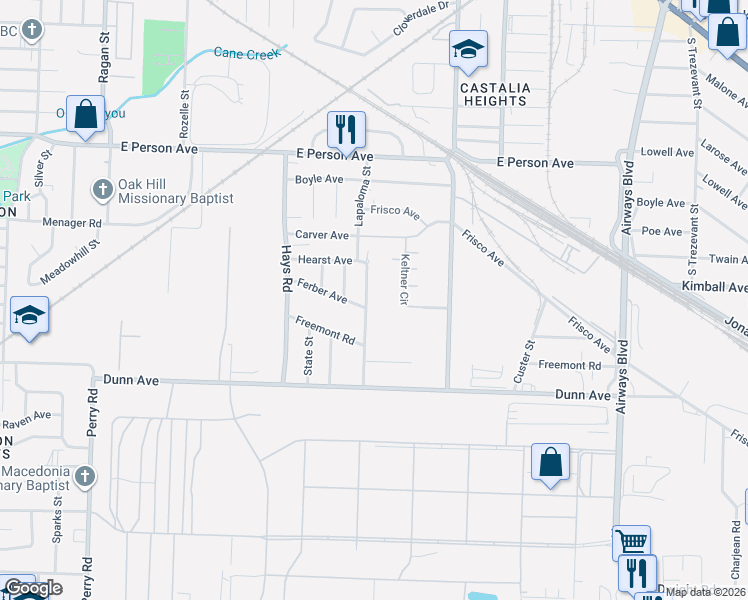 map of restaurants, bars, coffee shops, grocery stores, and more near 1818 Lapaloma Street in Memphis