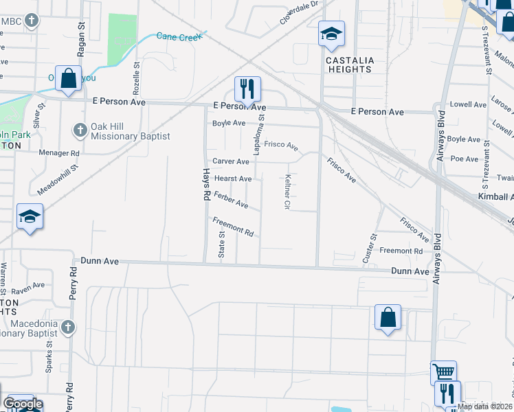 map of restaurants, bars, coffee shops, grocery stores, and more near 1818 Lapaloma Street in Memphis