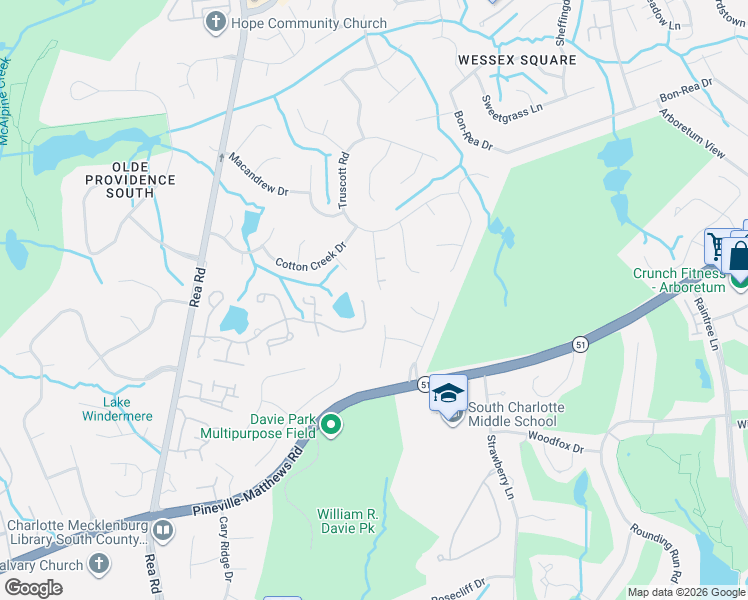 map of restaurants, bars, coffee shops, grocery stores, and more near 4712 Carberry Court in Charlotte