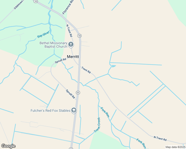 map of restaurants, bars, coffee shops, grocery stores, and more near 152 Trent Road in Oriental