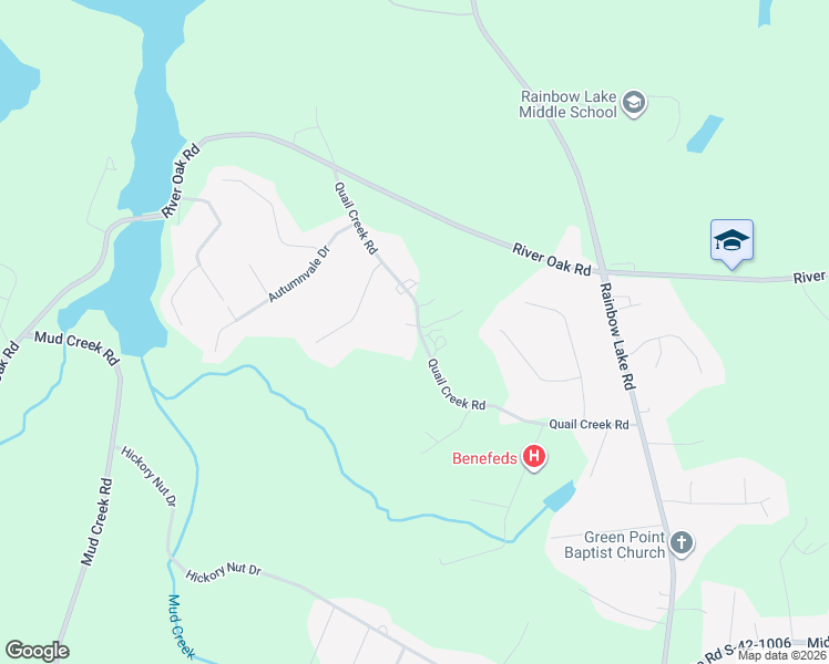 map of restaurants, bars, coffee shops, grocery stores, and more near 321 Quail Creek Road in Inman