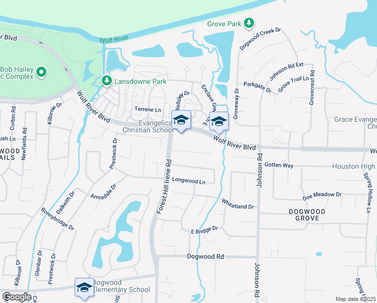 map of restaurants, bars, coffee shops, grocery stores, and more near 9190 Forest Estates Cove in Germantown