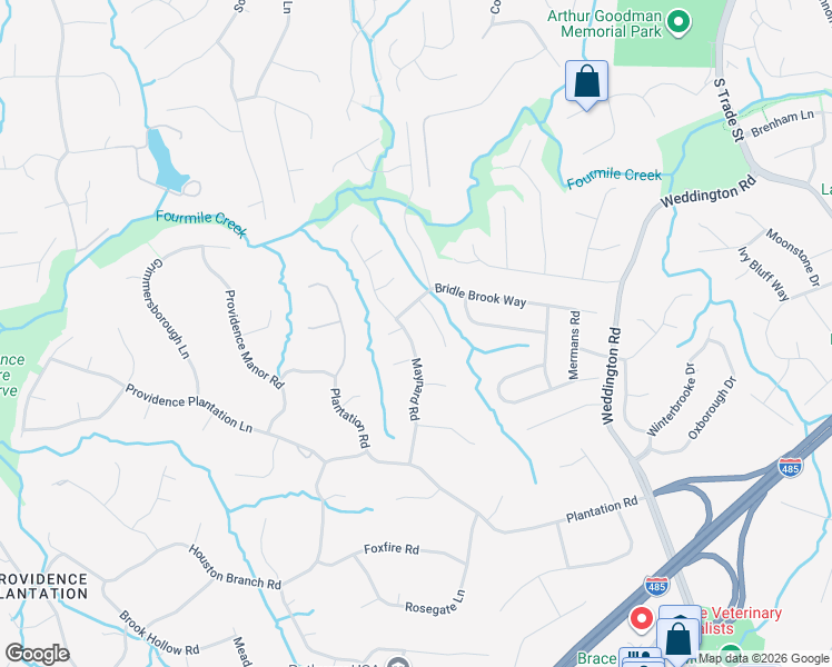map of restaurants, bars, coffee shops, grocery stores, and more near 2315 Maynard Road in Charlotte