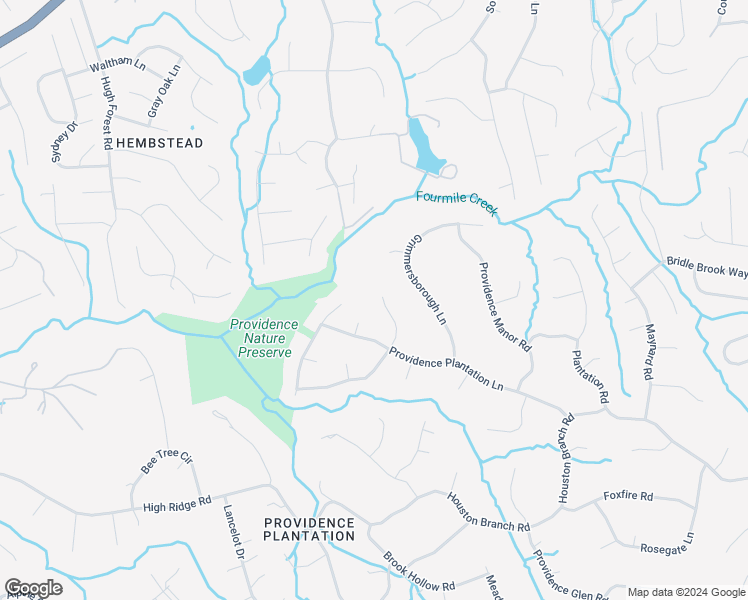 map of restaurants, bars, coffee shops, grocery stores, and more near 2608 Providence Spring Lane in Charlotte