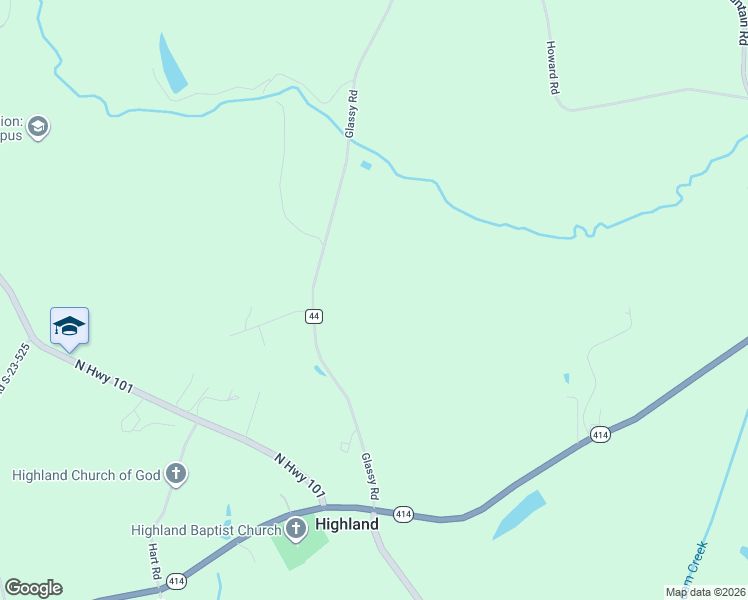 map of restaurants, bars, coffee shops, grocery stores, and more near 158 Glassy Road in Landrum