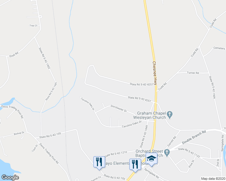 map of restaurants, bars, coffee shops, grocery stores, and more near 731 State Road S-42-4257 in Chesnee