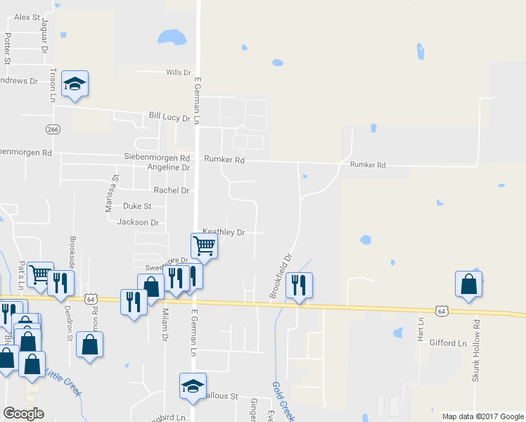 map of restaurants, bars, coffee shops, grocery stores, and more near 1230 Woodside Drive in Conway
