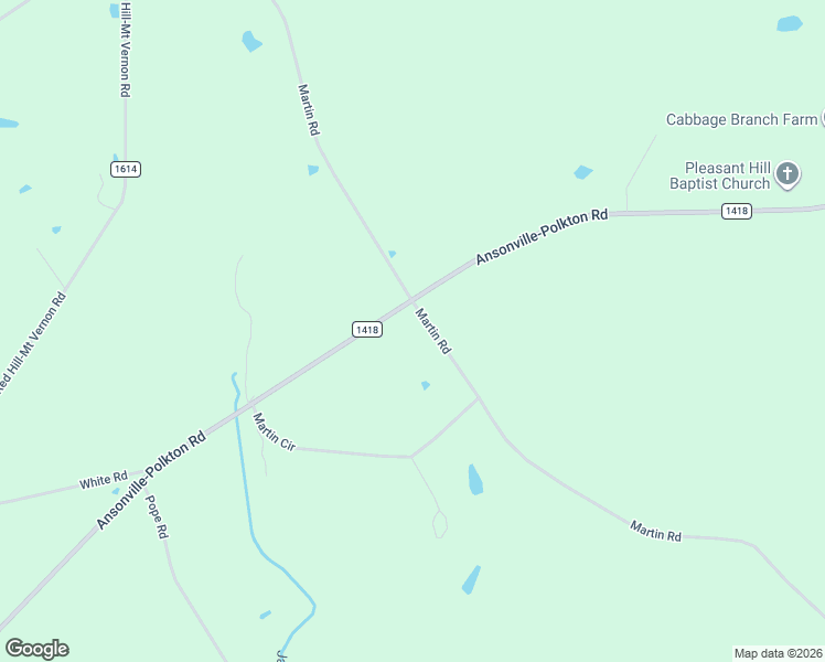 map of restaurants, bars, coffee shops, grocery stores, and more near 1821 Martin Road in Wadesboro