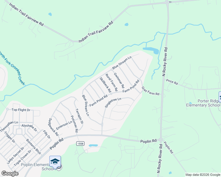 map of restaurants, bars, coffee shops, grocery stores, and more near 1001 Rural Farm Road in Indian Trail