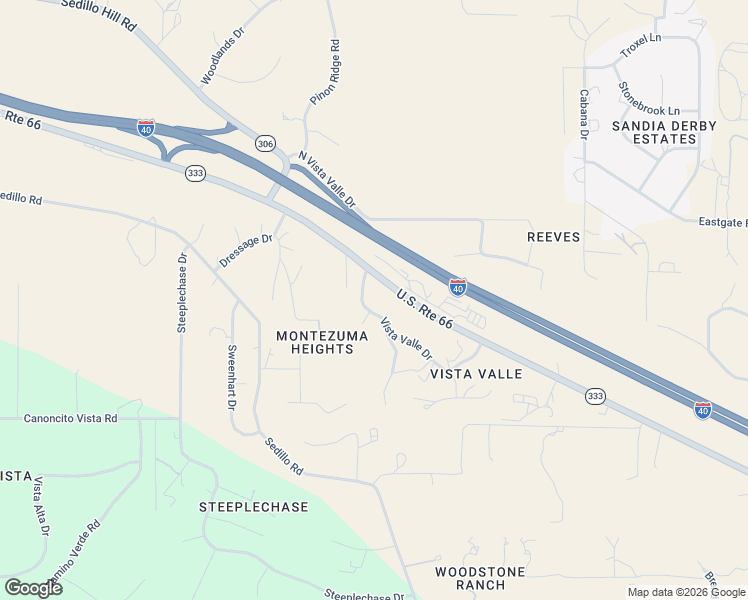 map of restaurants, bars, coffee shops, grocery stores, and more near 7 Vista Valle Drive in Tijeras