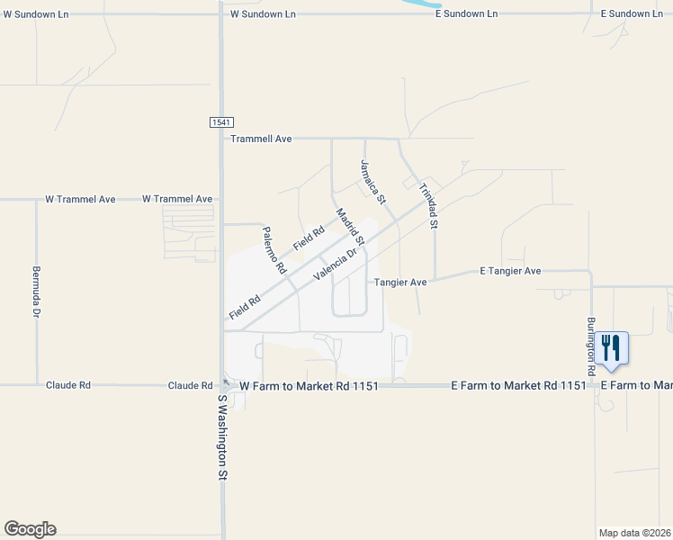 map of restaurants, bars, coffee shops, grocery stores, and more near 211 West Valencia Drive in Amarillo