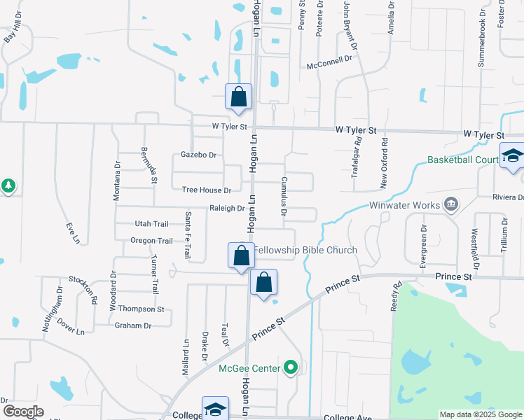 map of restaurants, bars, coffee shops, grocery stores, and more near 1160 Hogan Lane in Conway