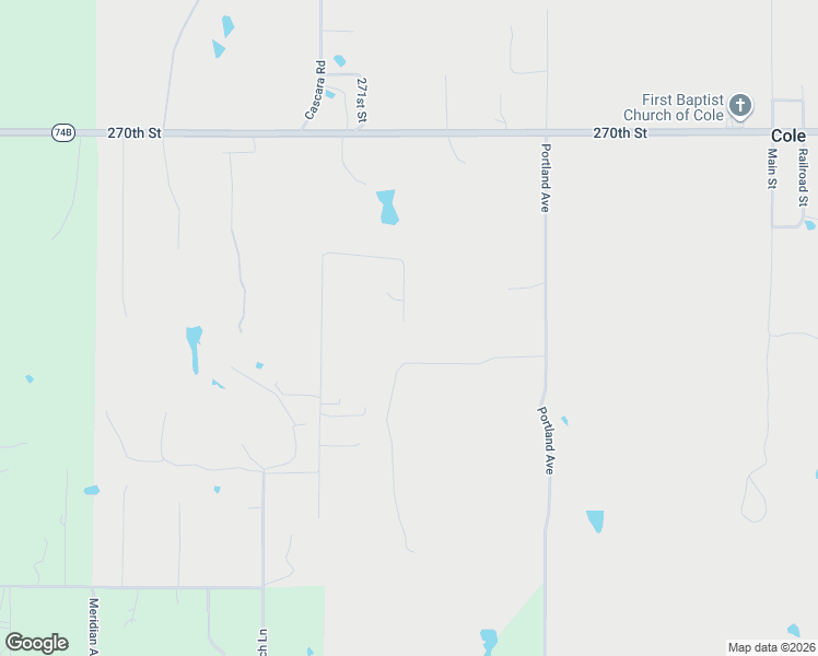 map of restaurants, bars, coffee shops, grocery stores, and more near 26556 Elm Road in Blanchard