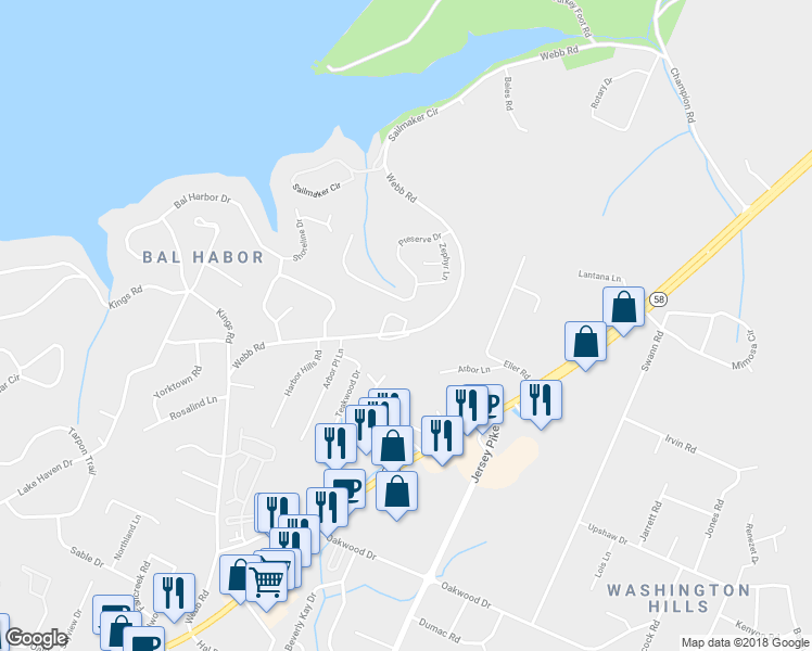map of restaurants, bars, coffee shops, grocery stores, and more near 4187 Webb Road in Chattanooga