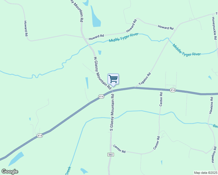 map of restaurants, bars, coffee shops, grocery stores, and more near 104 North Glassy Mountain Road in Landrum