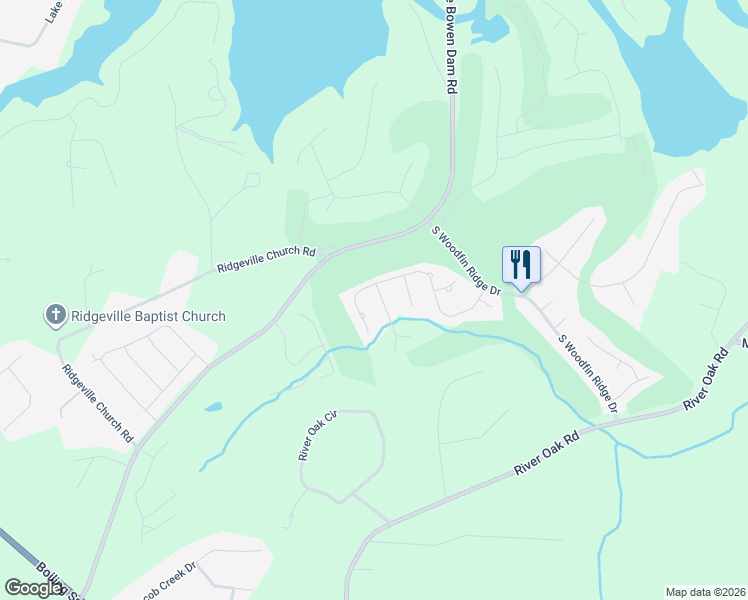 map of restaurants, bars, coffee shops, grocery stores, and more near 484 World Tour Drive in Inman