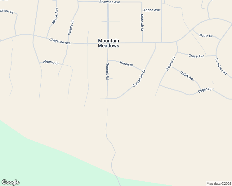 map of restaurants, bars, coffee shops, grocery stores, and more near Comanche Drive in Tehachapi