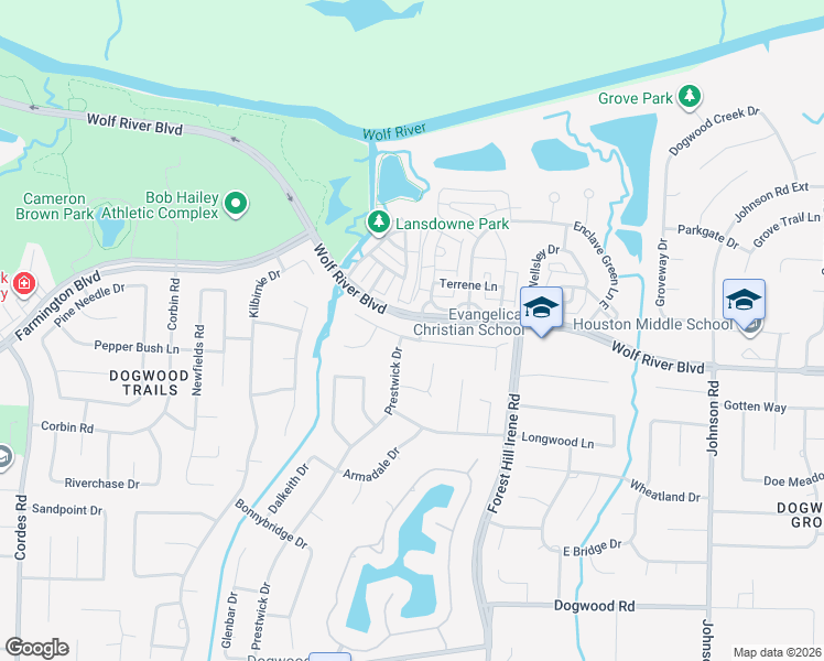 map of restaurants, bars, coffee shops, grocery stores, and more near 1923 Prestwick Drive in Germantown