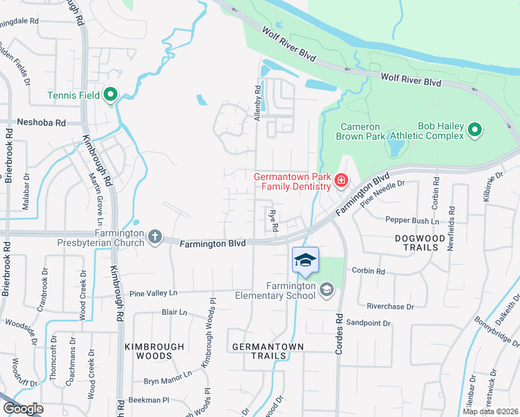 map of restaurants, bars, coffee shops, grocery stores, and more near 1897 Allenby Road in Memphis