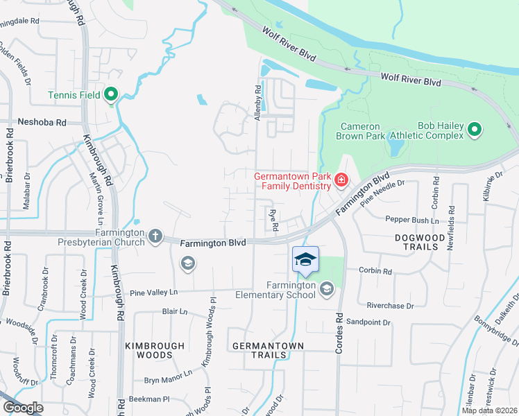 map of restaurants, bars, coffee shops, grocery stores, and more near 1897 Allenby Road in Memphis