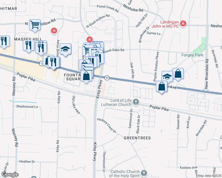map of restaurants, bars, coffee shops, grocery stores, and more near 1924 Walworth Court in Germantown