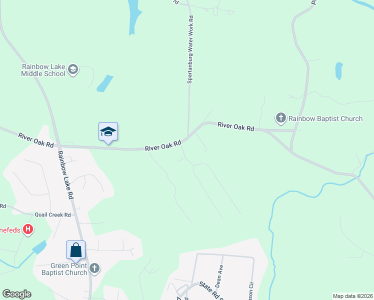 map of restaurants, bars, coffee shops, grocery stores, and more near 105 Beaver Creek Dr in Chesnee