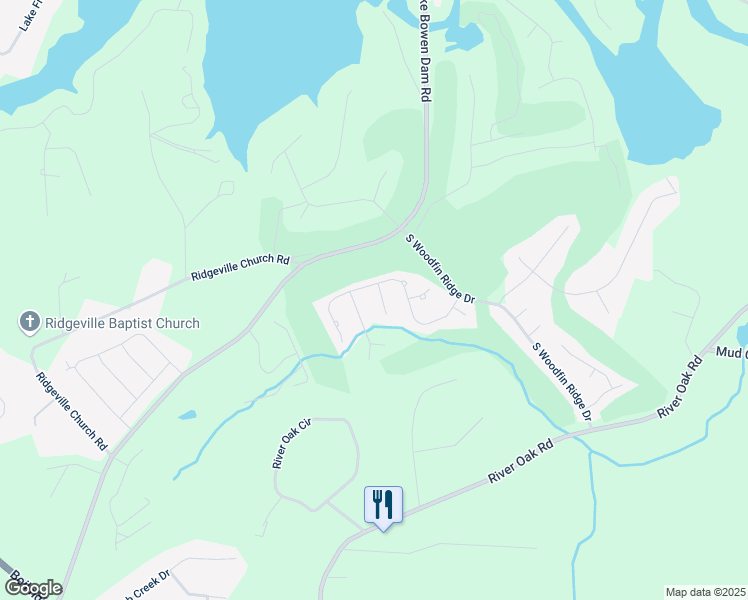 map of restaurants, bars, coffee shops, grocery stores, and more near 810 Grande Dunes Way in Inman