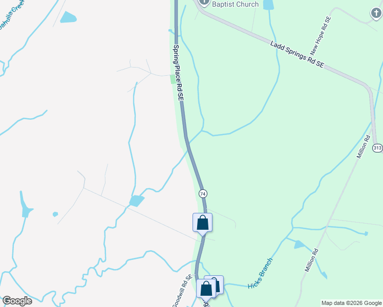 map of restaurants, bars, coffee shops, grocery stores, and more near 3800-3868 Spring Place Rd SE in Cleveland