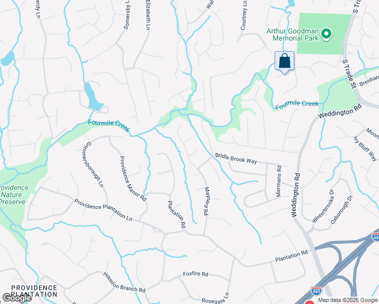 map of restaurants, bars, coffee shops, grocery stores, and more near 2119 Maynard Road in Charlotte