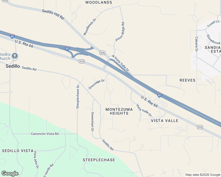 map of restaurants, bars, coffee shops, grocery stores, and more near 8 McCall Trail in Tijeras