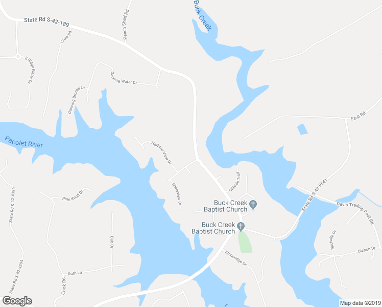 map of restaurants, bars, coffee shops, grocery stores, and more near 106 Harbour Pointe Drive in Chesnee