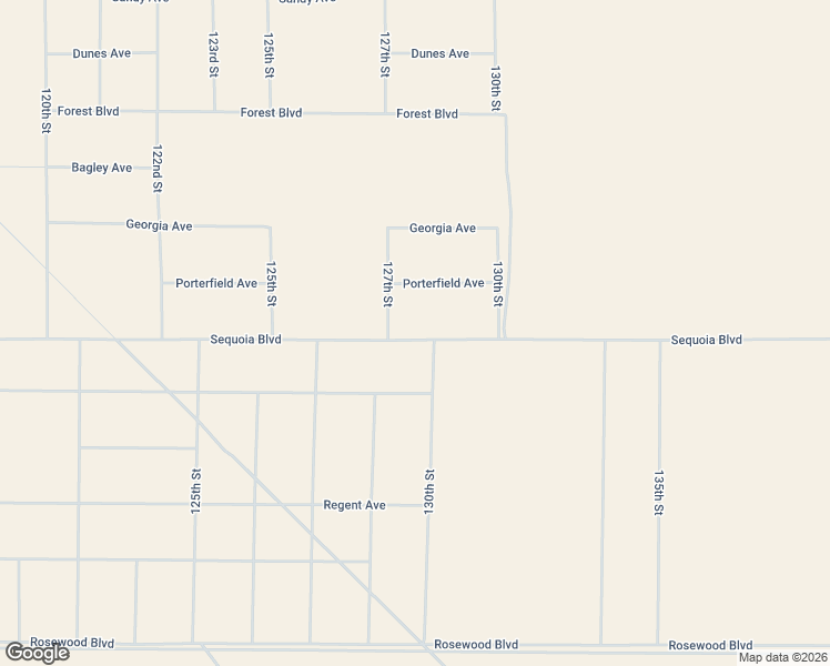 map of restaurants, bars, coffee shops, grocery stores, and more near Sequoia Boulevard in California City