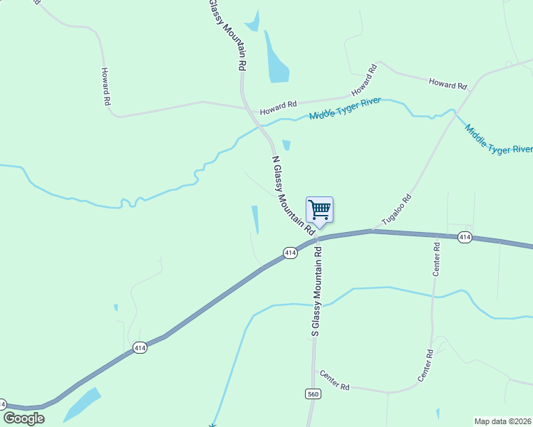 map of restaurants, bars, coffee shops, grocery stores, and more near 111 North Glassy Mountain Road in Landrum