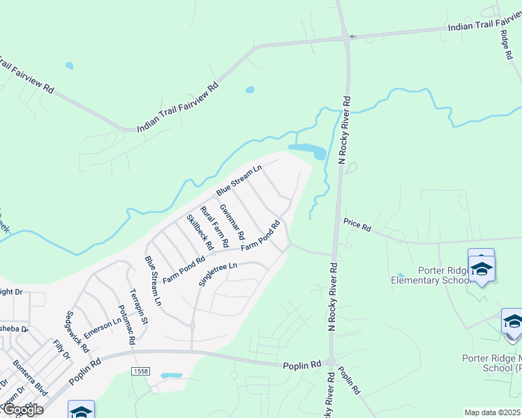 map of restaurants, bars, coffee shops, grocery stores, and more near 3007 Gray Farm Road in Indian Trail
