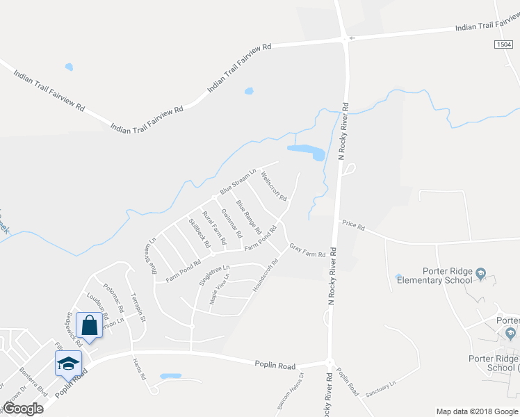 map of restaurants, bars, coffee shops, grocery stores, and more near 3007 Gray Farm Road in Indian Trail