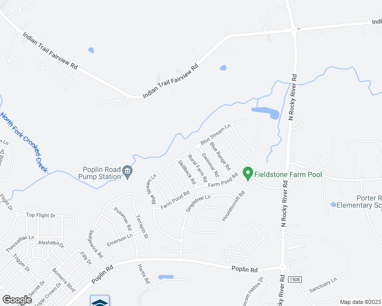 map of restaurants, bars, coffee shops, grocery stores, and more near 1024 Rural Farm Road in Indian Trail