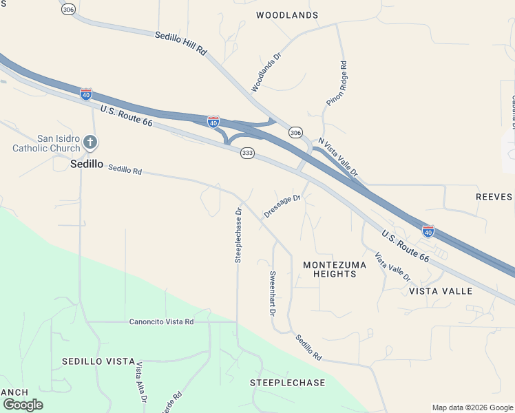 map of restaurants, bars, coffee shops, grocery stores, and more near 22 Dressage Drive in Tijeras