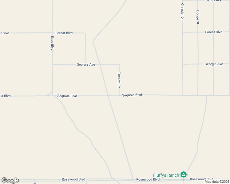 map of restaurants, bars, coffee shops, grocery stores, and more near Sequoia Boulevard in California City